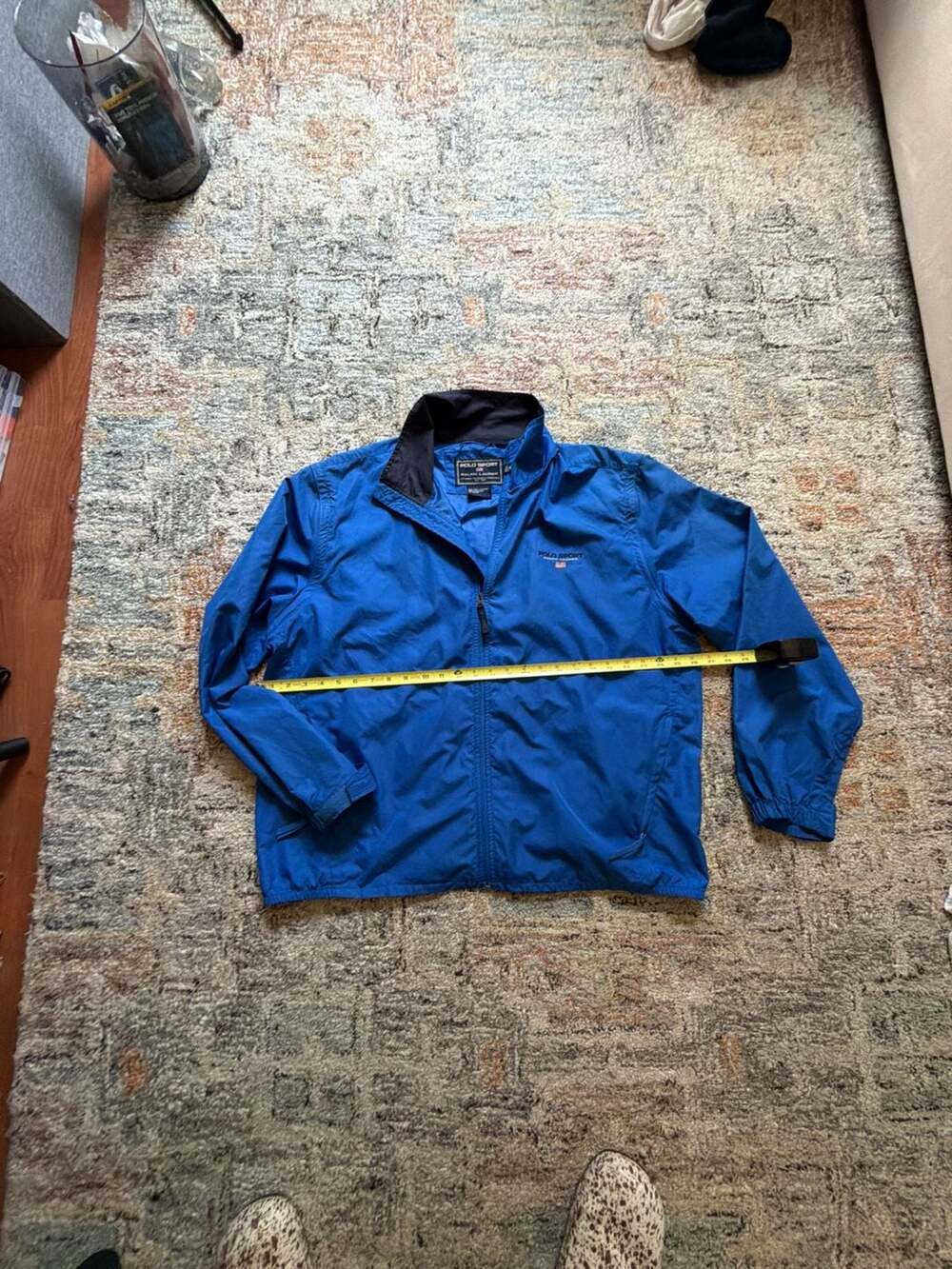 Vintage Polo Sport Ralph Lauren Blue Full Zip Windbreaker Jacket XL